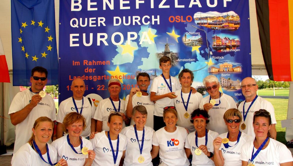 Benefizlauf QUER DURCH EUROPA 2018 mit der KiO 
